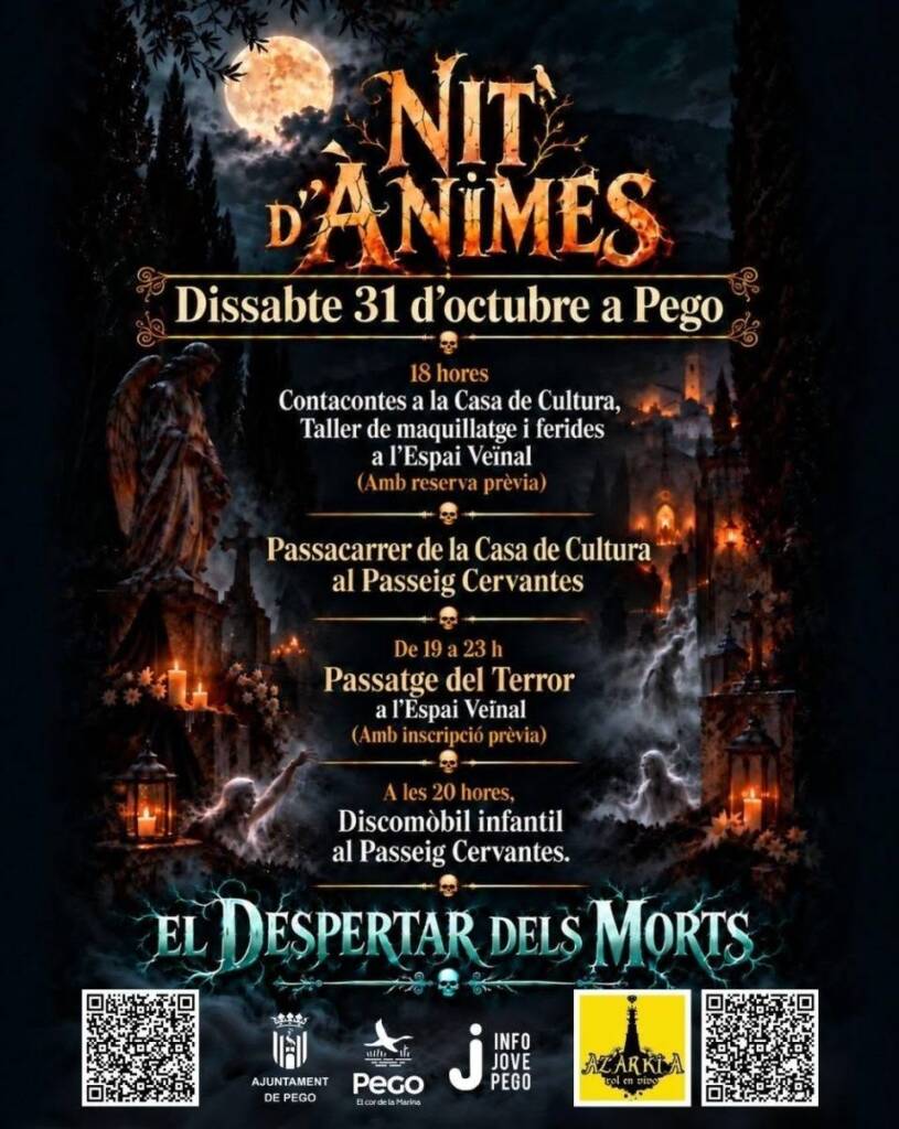 Plakat: Nit d’Ànimes w Pego